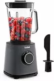 Tefal PerfectMix Essential Hochgeschwindigkeits-Standmixer, stufenlos einstellbare Geschwindigkeit, Pulsfunktion, abnehmbare Powelix-Klingen, hitzebeständiger 2 l Glasbehälter, 1200 W, Grau, BL771BF0