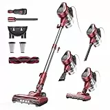Vexilar C8 Staubsauger mit Kabel - 600W/60kPa Handstaubsauger mit 7m Kabellänge, verhedderungsfreie elektrische Upgrade-Bodenbürste, 1.5L beutelloser Behälter für Hartböden Teppiche Tierhaare
