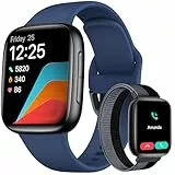 Smartwatch Damen Herren mit Telefonfunktion, 1,85' Smart Watch Fitnessuhr, 110+ Sportmodi, Herzfrequenz/SpO2, Fitness Tracker Schrittzähler Armbanduhr, 10 Tage Akku, 3ATM wasserdicht, iOS/Android