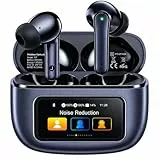 Kopfhörer Kabellos Bluetooth 5.4, In Ear Kopfhörer Bluetooth mit Touchscreen & 5 EQ Modi, Bluetooth Kopfhörer ANC/ENC Noise Cancelling, 8H Spielzeit, IPX7 Wasserdicht Sport & Gaming Kopfhörer-Carbon