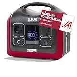 ELMAG Tragbare Powerstation ENERGY 600 – 595Wh Solargenerator mit LiFePO4 Akku – Mobiler Stromspeicher mit 230V/600W (Spitze 1000W), 230V AC/12V KFZ/USB – Ideal für Reisen, Camping & Notstrom