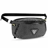 Bauchtasche Gürteltasch für Maximalen Stauraum - Ultraleichte Sport Hüfttasche,Wasserdicht Nylon Fanny Pack für Outdoor Reisen Sport Wandern Joggen Hundespaziergänge (Schwarz)