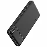 AsperX Power Bank 10000mAh mit USB-C Input & Output Slim Klein Aber Stark Externer Handyakkus,Kompatibel mit 4 Ports kompatibel akkupack mit iPhone,Samsung,iPad,Huawei,AirPods,Schwarz