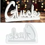 Silikonformen Gießformen, Glück Silikonform Kerzenhalter, Gips zum Gießen, DIY Harz Gießform Kerzenhalter, Gießformen Silikon, Gipsformen zum Gießen