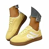 Generisch Schuhe Damen, Sneaker Damen Schuhe Sneakers Retro Womens Trainers Leder Turnschuhe Shoes For Women Bequeme Hallenschuhe Elegante Damensneaker Weisse Weiße Weiß Schwarz Beige Schwarze