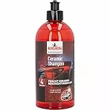 NIGRIN Performance Ceramic Shampoo für Autowäsche, intensive Schmutzlösewirkung, mit Abperleffekt, Schutz vor Neuverschmutzung, 500 ml, rot