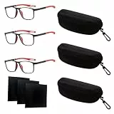 Lwezgi 3 Stück Brille mit Automatischer Sehstärke mit Brillenetui und Reinigungstuch, Intelligente Brillen, Zoom Brille, Blaulichtfilter, Leicht, Komfortabel, für lesen und Tägliche Anwendung