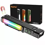 Relybo EDC Taschenlampe LED Aufladbar 500,000LM, Weiße LED/UV Taschenlampen