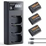 K&F CONCEPT NP-FZ100 Kamera Akkus(3er Pack) mit 3-Slot Ladegerät,2280mAh Batterie für Sony Alpha A7III,A7IV,A7R III/A7R3,A7RIV,A7RV,A7C,A7S III/A7S3,A9,A9II,A6600,A9R,A9R,9S,FX3,FX30,ZV-E1,ZV-E10ii