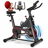 [Aktualisiert] Heimtrainer Fahrrad, DMASUN Ergometer Hometrainer Fahrrad mit Einstellbarem Magnetischem Widerstand, Kardio Training Indoor Cycling Bike Höhenverstellbar, Fitnessbike 160kg Belastbar