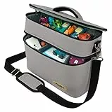 PUNALU große Tasche für Toniebox, Platz für 68 Tonie Hörfiguren, Toniebox Tasche (grau)