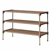 Kitsure Schuhregal für den Eingangsbereich - Stabiler & langlebiger Schuhschrank für den Schrank, platzsparendes schuhablage, 63 x 30 x 36 cm, Brown