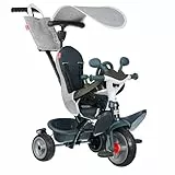 Smoby - Baby Driver Grau - 3-in-1 Kinder Dreirad, mitwachsendes Multifunktionsfahrzeug mit Premium Ausstattung, für Kinder ab 10 Monaten