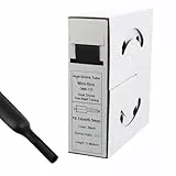 Offgridtec 5m Schrumpfschlauch mit Kleber 19,1mm  9,5mm Schrumpfrate, Dual-Wand, Halogenfrei, Flammhemmend, Wasserdichte Kabelisolierung, Leicht zu Schneiden, Inklusive Spenderbox, Schwarz