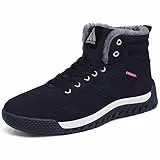 Mishansha Winterstiefel Herren rutschfeste Wärme Gefüttert Winterschuhe Mann Bequeme Wasserabweisend Kurzschaft Klassische Stiefel, Dunkel Blau 41 EU