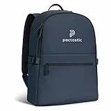 Pactastic großer Daypack mit Tragegriff & Rückenfach | 710 Gramm leichter Rucksack aus wasserabweisendem veganem Tech-Material | 33 x 15 x 44 cm mit Laptopfach