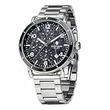 SAPPHERO Uhren für Männer Chronograph Uhr Analog Uhr Herrenuhren wasserdichte Uhren Quarz Datum Herrenuhren Edelstahl Casual Männer