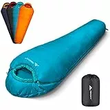 Forceatt Schlafsack, 3 bis 4 Jahreszeiten Deckenschlafsack Schlafsack für Camping, Reisen und Outdoor-Aktivitäten, Erwachsene und Jugendliche in 0 ℃ bis 20 ℃, Wasserdichter-Leicht-Warm-Atmungsaktiv.