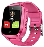 XPLORA Kidzi - Telefon Uhr für Kinder (mit SIM-Karte) 4G, Anrufe, Nachrichten, Schulmodus, SOS-Funktion, GPS, Kamera, Schrittzähler - inkl kostenlosem Tarif-Vertrag für 3 Mon. (ROSA)