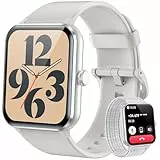 IOWODO Smartwatch Damen Herren, 1.85'' Fitnessuhr mit Telefonfunktion/Message Reminder, Fitnessuhr mit Herzfrequenzmonitor Schlafmonitor Schrittzähler, Sportuhr für iOS/Android