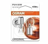 Osram ORIGINAL P21/5W,Halogen Sonderlampe,für Autos, 7528-01B, 12V, Doppelblister, Bianco