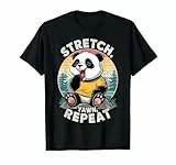 Stretch Gähnen wiederholen Panda Design T-Shirt