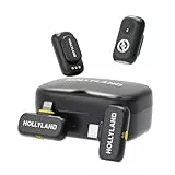 Hollyland Lark A1 Combo Wireless Lavalier Mikrofon für iPhone/iPad/Android Phone, Kabellos Mini Microphone mit EQ&Hall, 6-stufiger Gain-Regelung für die YouTube Podcast Game Video und Vlog-Erstellung.