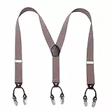 KANGDAI Hosenträger für Herren Breit Y Style 3.5 CM Mit Sehr 6 Starke Metall Clip Durable Elastic Verstellbare Hosenträger Geschenkbox für Herren und Damen