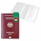 Falkenhorn® Reisepasshülle 1 Stück – transparent, dokumentenecht & reißfest – Hülle Etui Schutzhülle für neuen Deutschen Reisepass (ab 2017) – Made in Germany – 134x190 mm