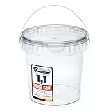 Garronda Eimer mit Deckel 1 L für die Lagerung von Lebensmittel- und Chemischen Produkten 1 Stück Transparent GD-0072