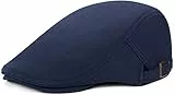 WETOO Schirmmütze Herren Schiebermütze Schwarz Driving Cabbie Jagd Flatcap Newsboy Cap