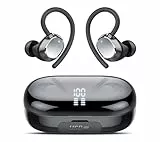 Bluetooth Kopfhörer Sport, 2025 in Ear Kopfhörer Kabellos Bluetooth 5.3 mit HD Mic, Herausragender Sound, 128 Std Spielzeit, Comfort Fit, Dual LED-Anzeige, IP7 Wasserdicht Ohrhörer mit Ohrhaken