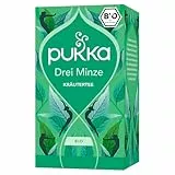 Pukka | Bio Kräutertee 'Drei Minze“ | Grüne Minze, Pfefferminze und Ackerminze | Tee für ein gutes Bauchgefühl nach dem Essen | 1er Pack | 20 Teebeutel