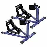 Eikuavons Motorrad Montageständer, 2 Stück Motorradwippe vorn Vorderradklemme Motorrad Ständer, Transportständer Vorderrad, Geeignet für 17-21 Zoll Reifen, Blau
