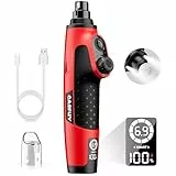 Casfuy Smarter Krallenschleifer für Hunde 6-Gang – 50% Mehr Leistung Krallenschleifer für Haustiere mit 2 LED-Leuchten, Superleise, Wiederaufladbare für Große, Mittelgroße und Kleine Hunde und Katzen