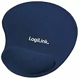 LogiLink ID0027B - Mauspad mit Silikon Gel Handauflage, Farbe: Blau