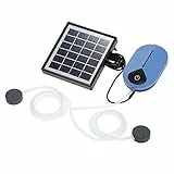 Decdeal Solar Teichbelüfter mit akku,Solarbetriebenes Luftpumpe Set Mit 3600mAH AKKU,1.5W Solarpanel Sauerstoffanreicherungspumpen für Gartenteiche