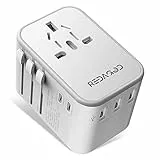 Redagod Reiseadapter Weltweit 224+ Ländern, Internationaler Steckdosenadapter mit 3 USB, 2 USB C und 1 AC Steckdose 30W Universal Reisestecker für Deutschland USA UK Japen Thailand Italien Australien