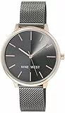 Nine West Women's Mesh Bracelet Watch Grey
