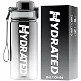 Mevoly Trinkflasche Kinder 500ML, Wasserflasche BPA-Frei aus Tritan, Trinkflasche Sport Auslaufsicher mit Zeitmarkierung, Sportflasche für Schule, Oudoor Sport