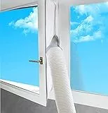 SUNTEC Air-Block-Klima Sail [Zubehör-Set für mobile lokale Klimageräte, Praktisches Segel zur Abdichtung von Fenstern/Türen inklusive Reißverschluss-Öffnung, Einfache Fixierung + Rückstandslose Entfernung]