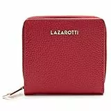 Lazarotti Bologna kompakte Leder Geldbörse Damen | mit Druckknopf, Reißverschlussfach, 6 Kartenfächer, RFID-Schutz | 10 x 10 x 2,5 cm