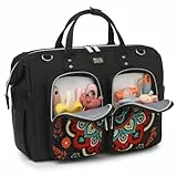 Pomelo Best Wickeltasche mit wasserdicher Wickelunterlage und 2 Kinderwagen Haken verstellbare Schultergurt multifunktionale Umhängetasche Reisetasche für Unterwegs