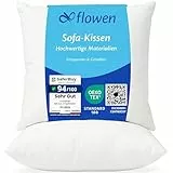 Flowen Kissen 35x35 Kopfkissen 2er Set für Sofa und Bett Innenkissen Hypoallergene Anti-Milben Kissenfüllung mit Weicher Gesteppter Kissenbezug 100% Polyester für Haus/Hotel