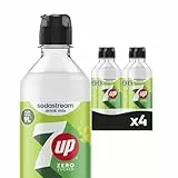 Sodastream drink mix 7up Zero Zucker – zuckerfreier Sirup für gesprudeltes & stilles Wasser, 4er Pack (4 x 440 ml), ergibt bis zu 9L Fertiggetränk