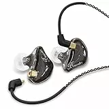 BASN Triple Driver in Ear Monitore Bmaster In-Ear-Kopfhörer mit versilbertem MMCX-Kabel, ideale Ohrhörer für Musiker, Toningenieure und DJs (Dunkelbraun)