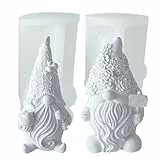 3D Silikonform Weihnachten Silikonform Wichtel Silikonformen Epoxidharz DIY Fondant Formen Schokoladenform Gießformen Geschenke Für Familie Und Freunde (A+B)