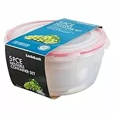 LocknLock PP Classic Vorratsdosen Set 5tlg., 250ml, 480ml, 850ml, 1,4L, 2,1L, Vorratsdosen mit Deckel luftdicht & auslaufsicher, Gefrier-, Spülmaschinen- & Mikrowellengeeignete Meal Prep Boxen