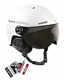 Black Crevice Skihelm mit Visier, Gstaad, BCR143921, weiß Carbon, Gr. S/M