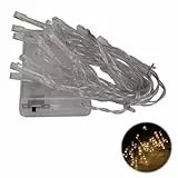 20er LED Lichterkette batteriebetrieben warmweiss
